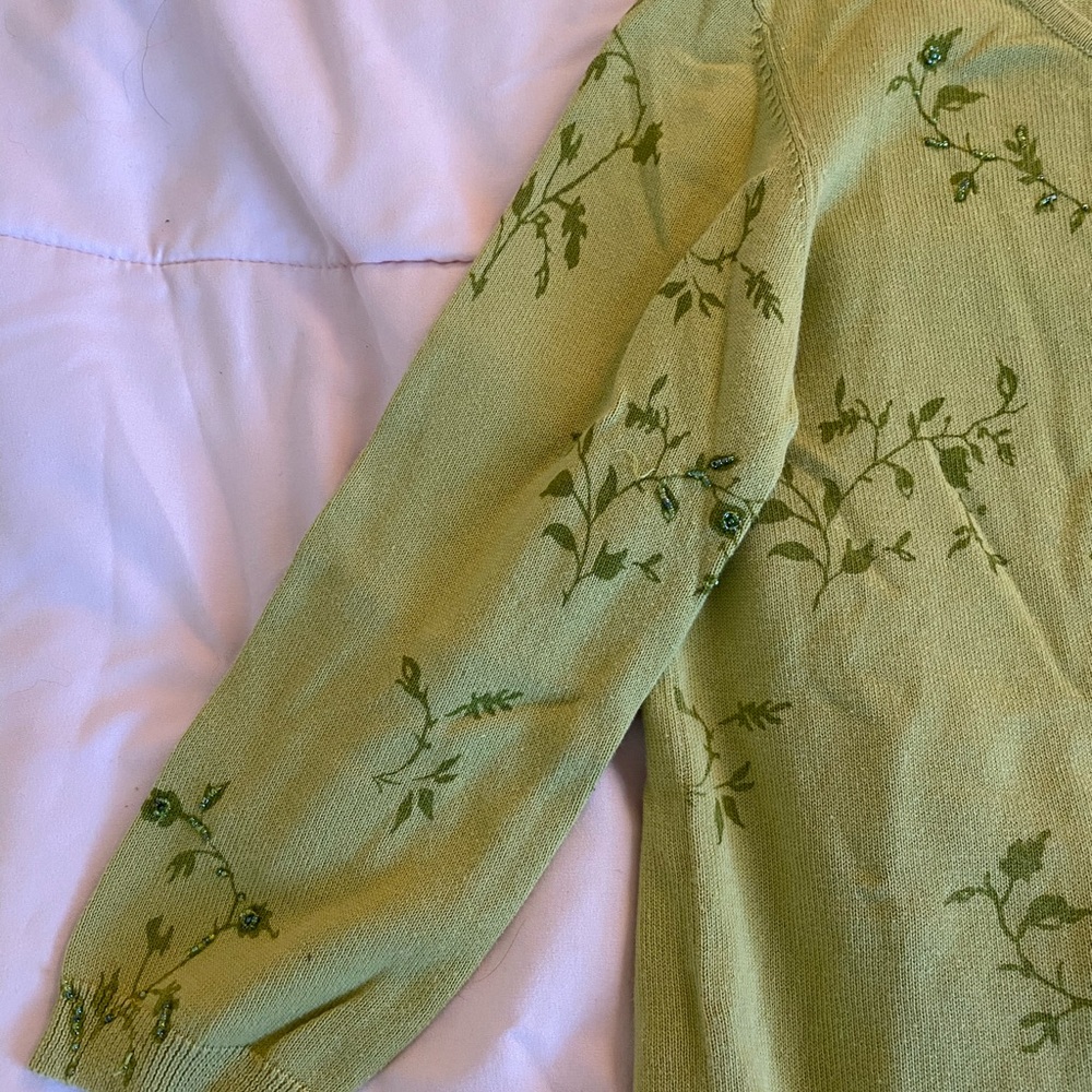Y2K Express beaded green cardigan - Picture 5 of 12